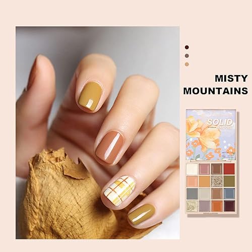 Miniatura 3 de Enfudid Paleta de esmaltes de uñas de gel sólido de 16 colores, juego de pigmentos de esmalte de uñas de barro crema, salón de belleza, bricolaje,