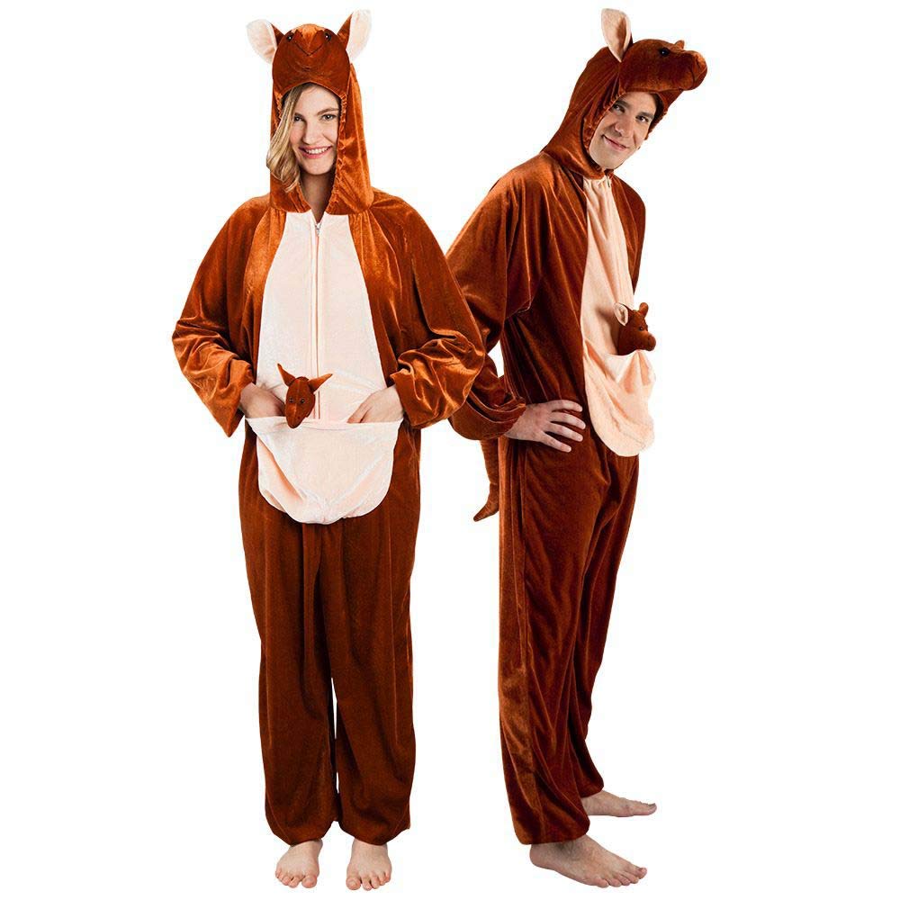Boland Costume da canguro con cucciolo per adulto - Marrone - M/L