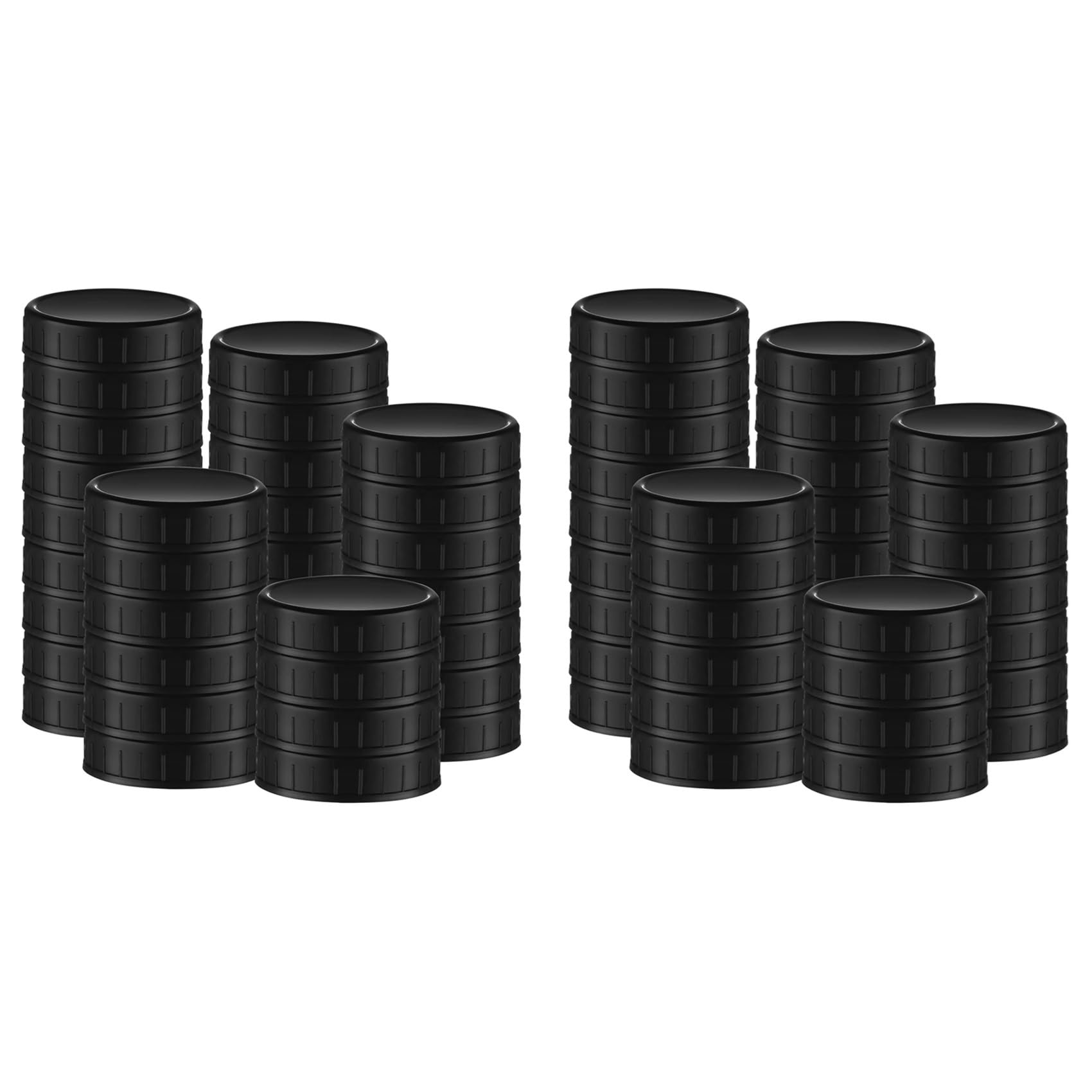 Hndhbfgrt 60 Pcs Multipurpose Jar Plastic Lids (70mm) with Rubber Seal - Perfect for Regular Mouth Canning Jars
