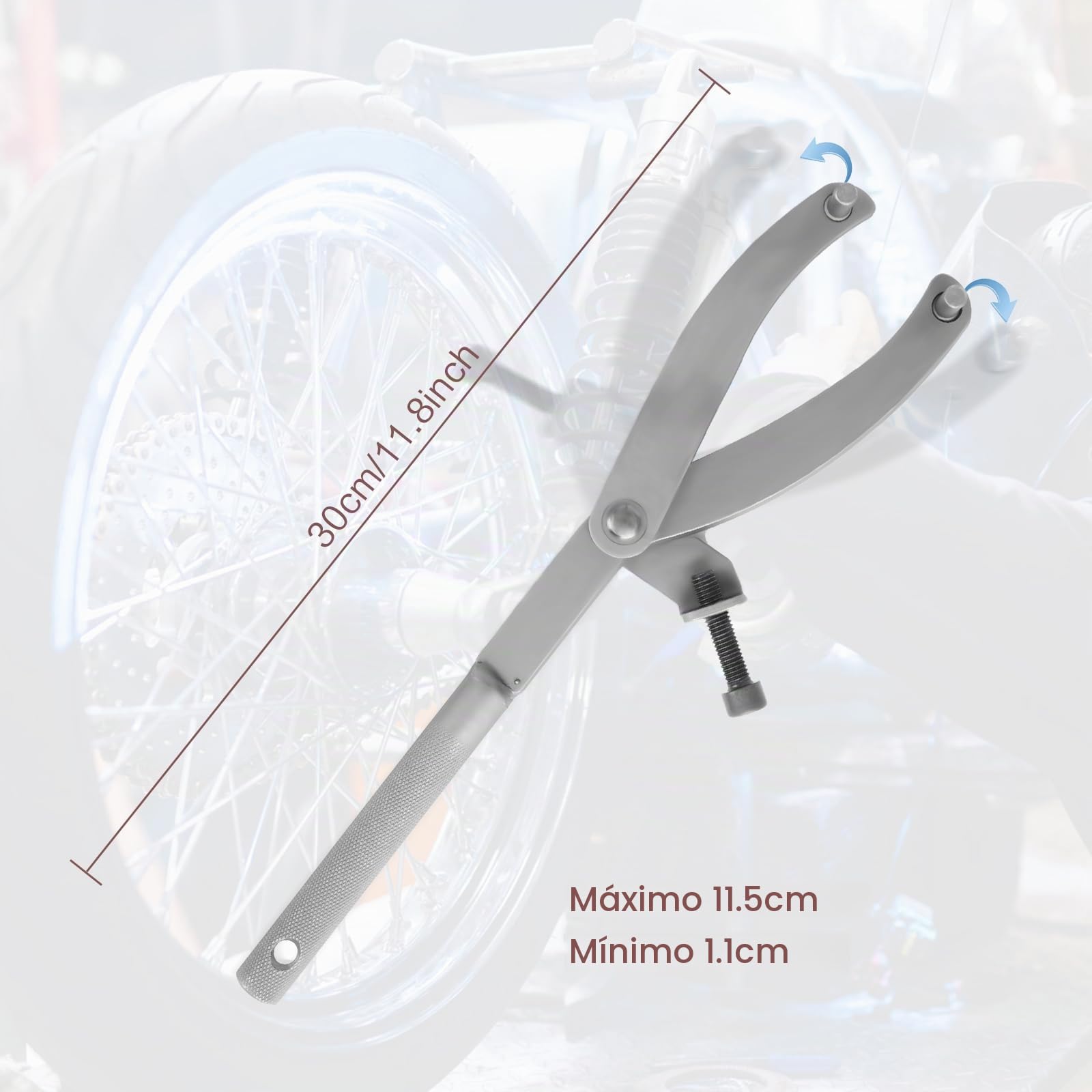 Llave de Volante de Tipo, Llave de Embrague Variadora para Cinturón de Motocicleta, Llave de Embrague Ajustable para Apretar, Instalar y Quitar Accesorios de Motocicletas