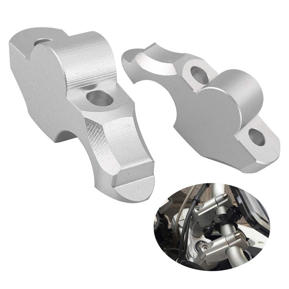 Qiilu Riser per manubrio per moto, morsetti per manubrio di sollevamento per montaggio su riser per moto CNC adatti per R NineT R9T 2014-2018