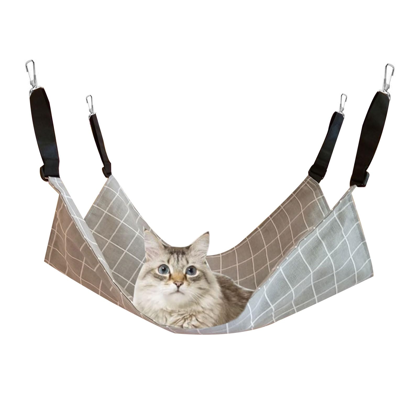 Helweet Pet Hammock, Cat Hammock, Cat Swing, Hanging Pet Bed, Pet Cage Hammock, Soft and Comfortable, Suitable for Pets Cats