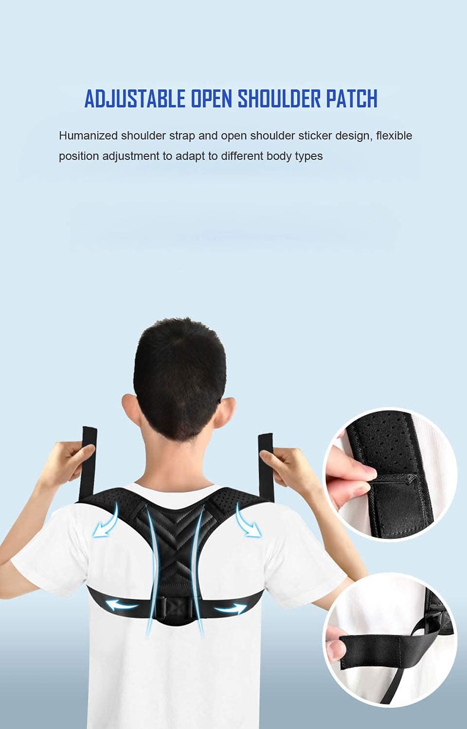 Cintura Corretta Prevenire Lo slouching alleviare Le Cinghie della Postura del Dolore Supporto clavicola per Le Donne Uomini da 40-90 kg di Dorso
