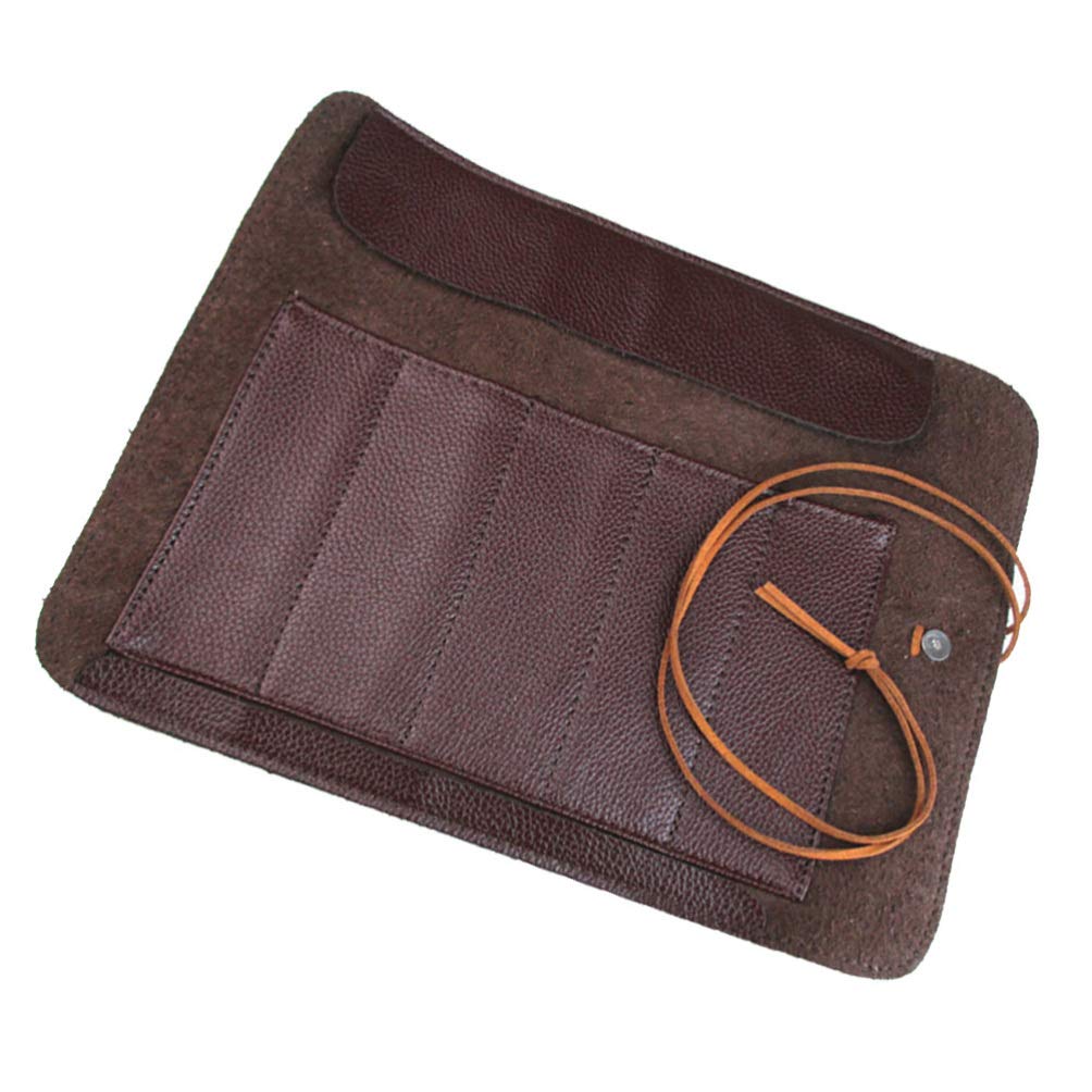 Hemoton 2 Pcs Seal Engraving Sleeves Roll-up Storage Bag for Tools Organizer Multi- Leather Case