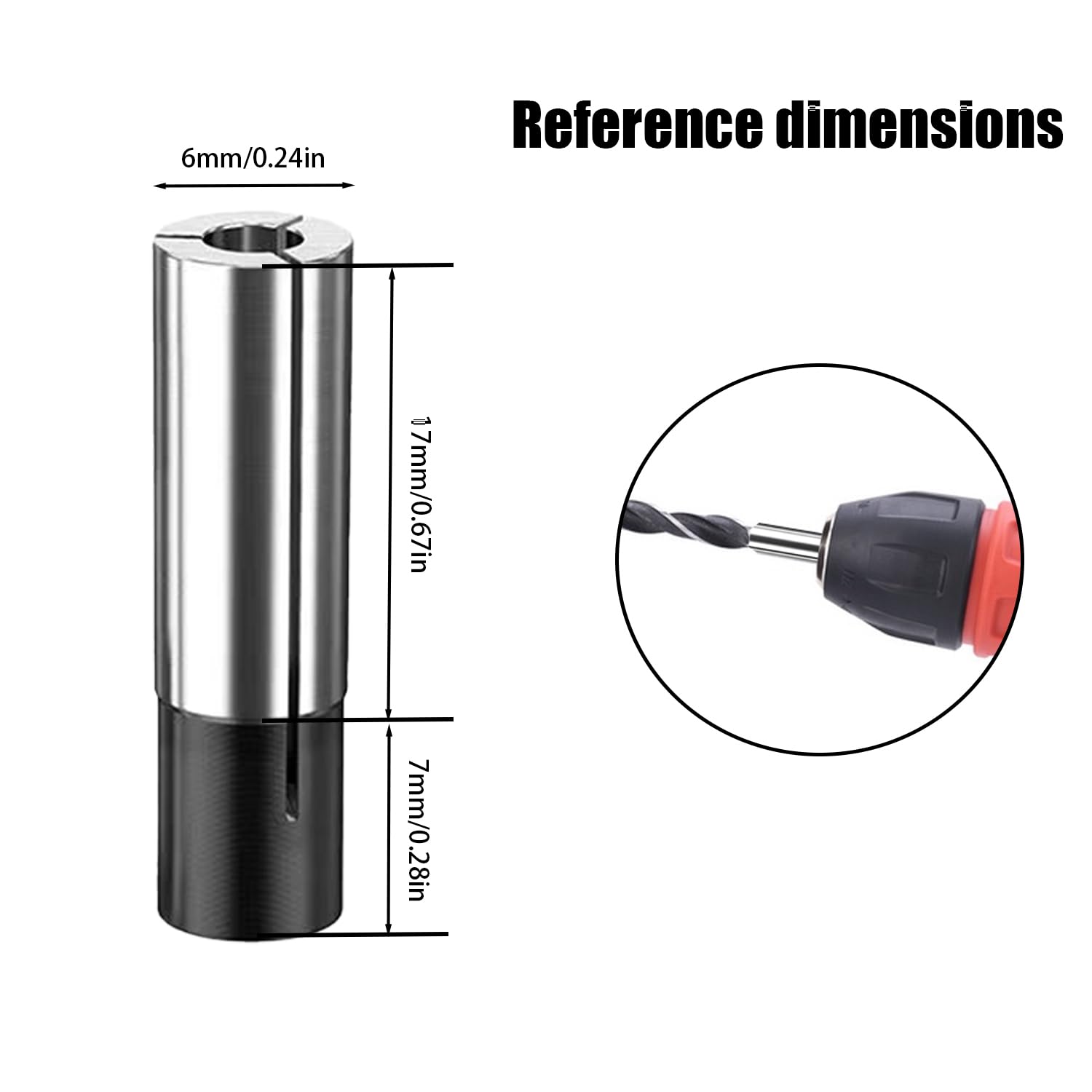 Router Adapters: 1/4" to 1/8" Collet Set -6 Router Adapters: 1/4" to 1/8" Collet Set -6