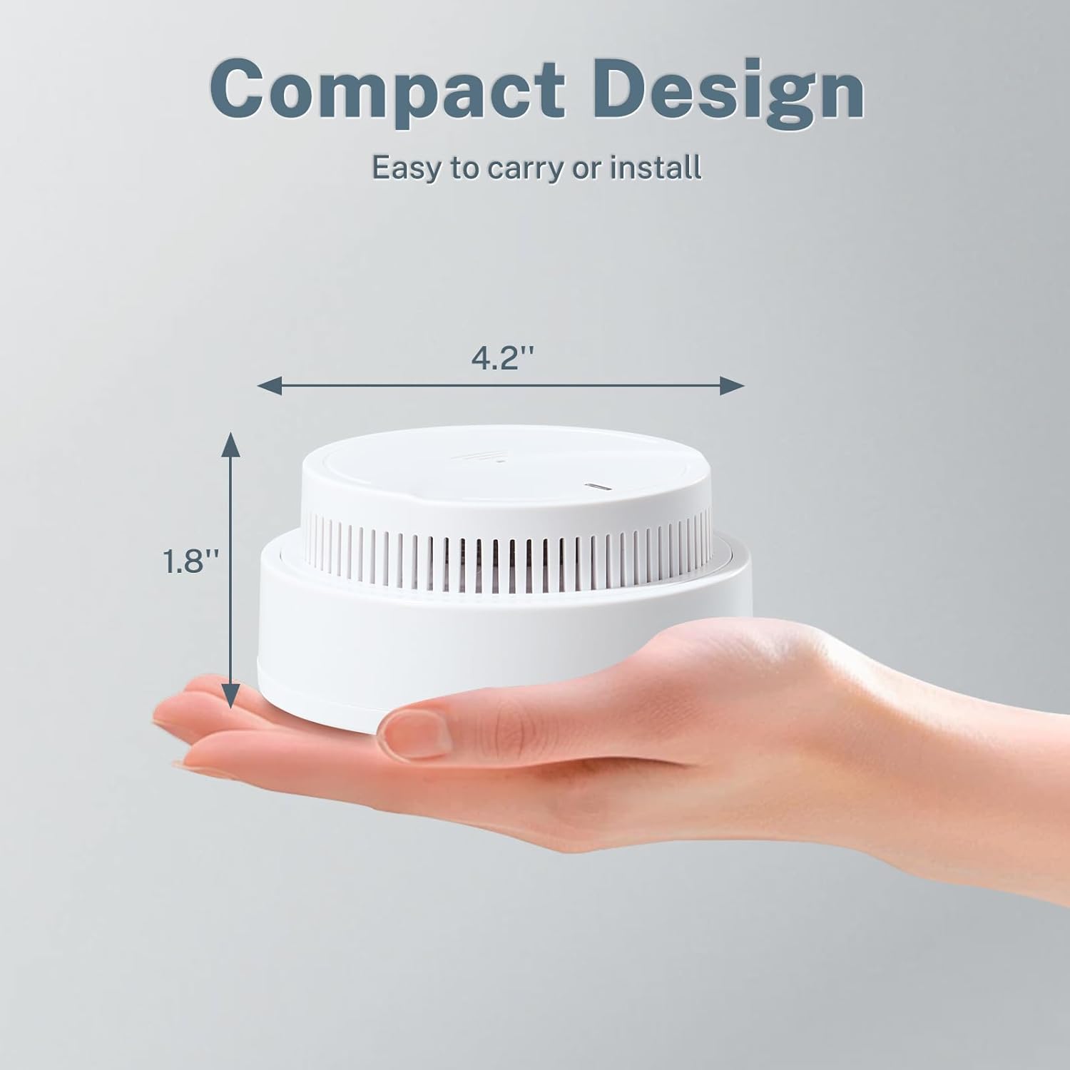 Smoke Detector 3 Pack,Fire Alarms Smoke Detectors with Photoelectric Technology with LED Lndicator and Test Button,Smoke Alarm for Home,Bedroom,Kitchen