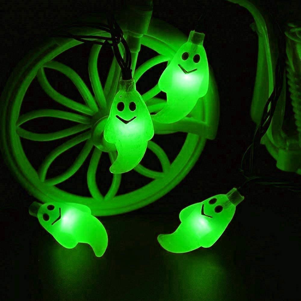 Guirnalda de luces solares fantasmas para exteriores, 22 m, 200 LED, guirnalda de luces solares de fantasma, impermeable, 8 modos para jardín y patio (verde)