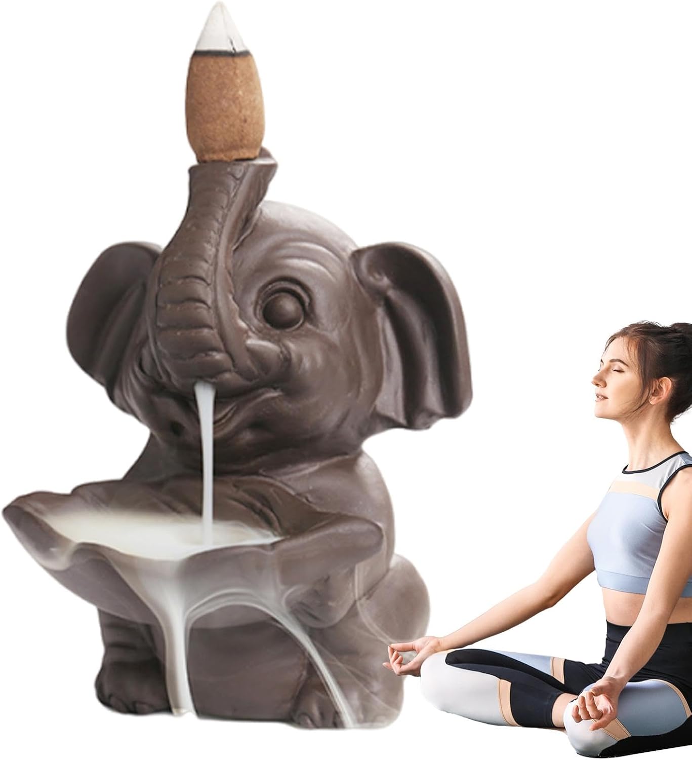 Furtryvl Waterfall Incense Burner Cute Ceramic Waterfall Cone Holder