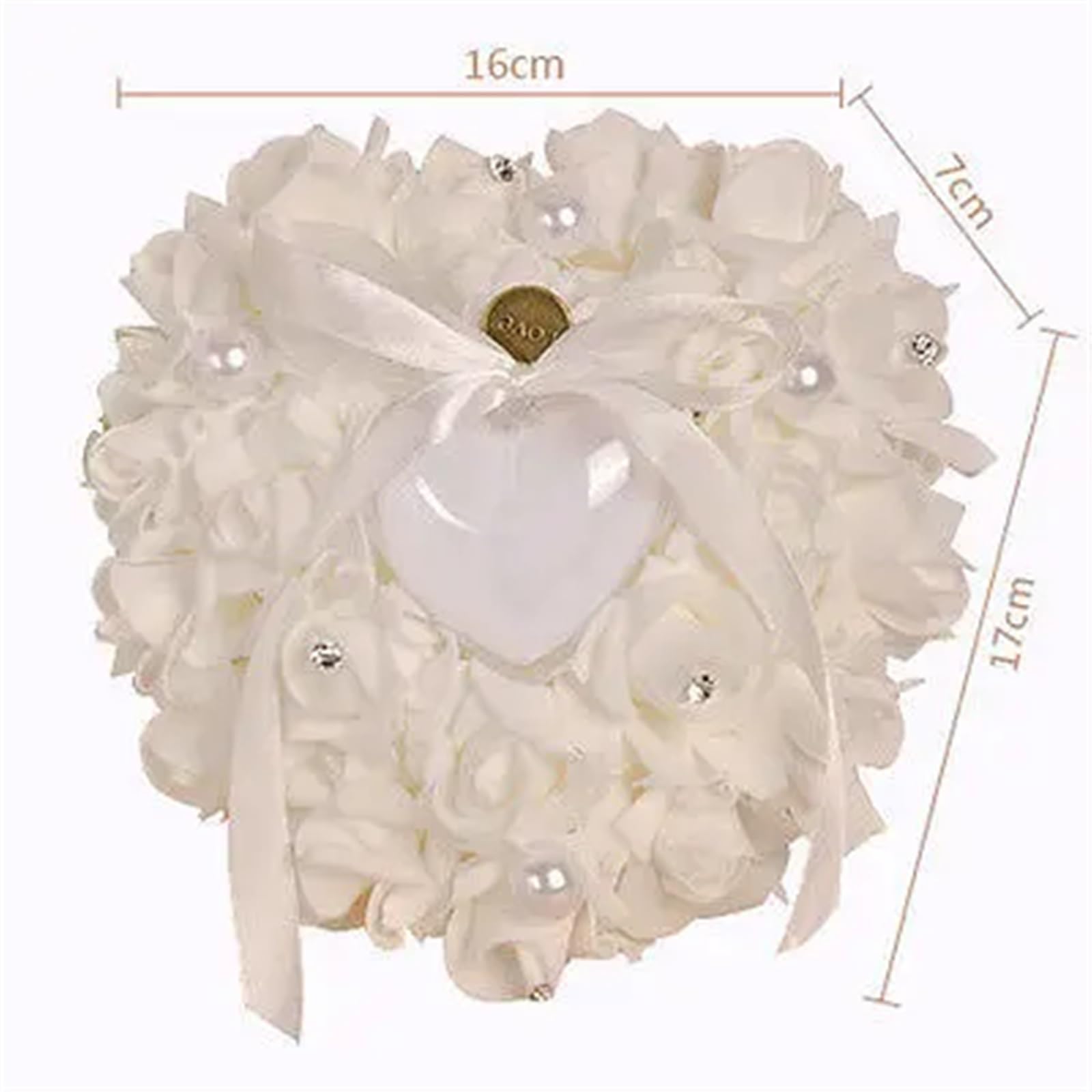 Cuscino per FEDI Nuziali Cuscino for FEDI Nuziali Romantico Cuscino in Raso Cuscino for FEDI a Forma di Cuore for Fidanzamento proposta di Matrimonio Decorazione