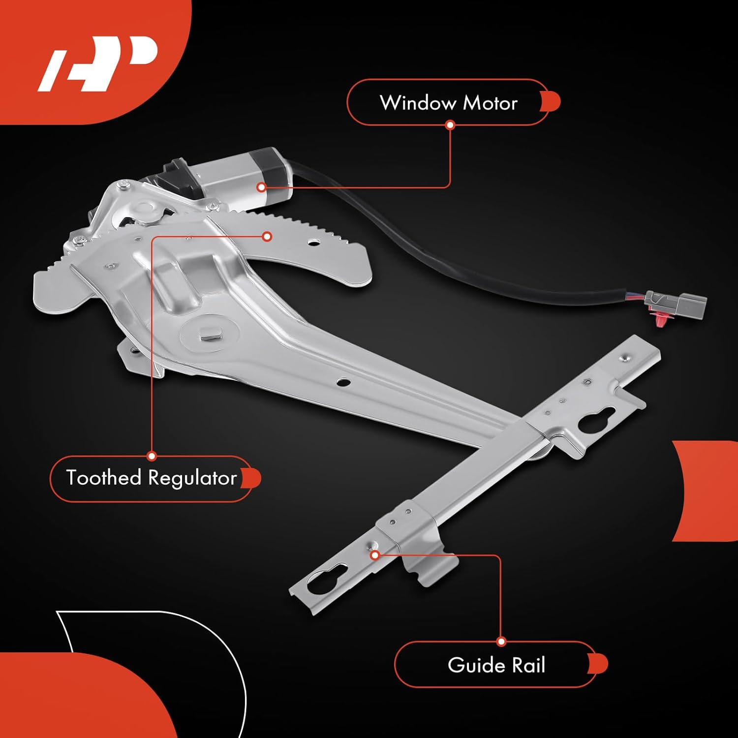 A-Premium Power Window Regulator with Motor Rear Passenger Side Compatible with Honda Civic 1996-2000 Rear Right Passenger Side