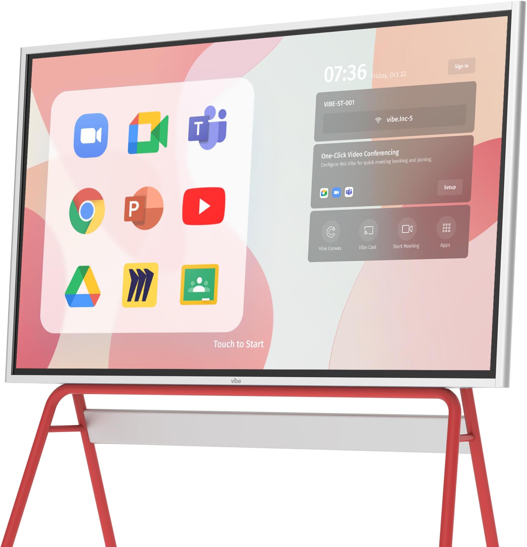 Vibe S1 55″ Smart Board, Touchscreen Display, 4K UHD Interactive White Board, All-in-One Computer for Office and Classroom with Chrome OS & Open App Ecosystem (Board Only)
