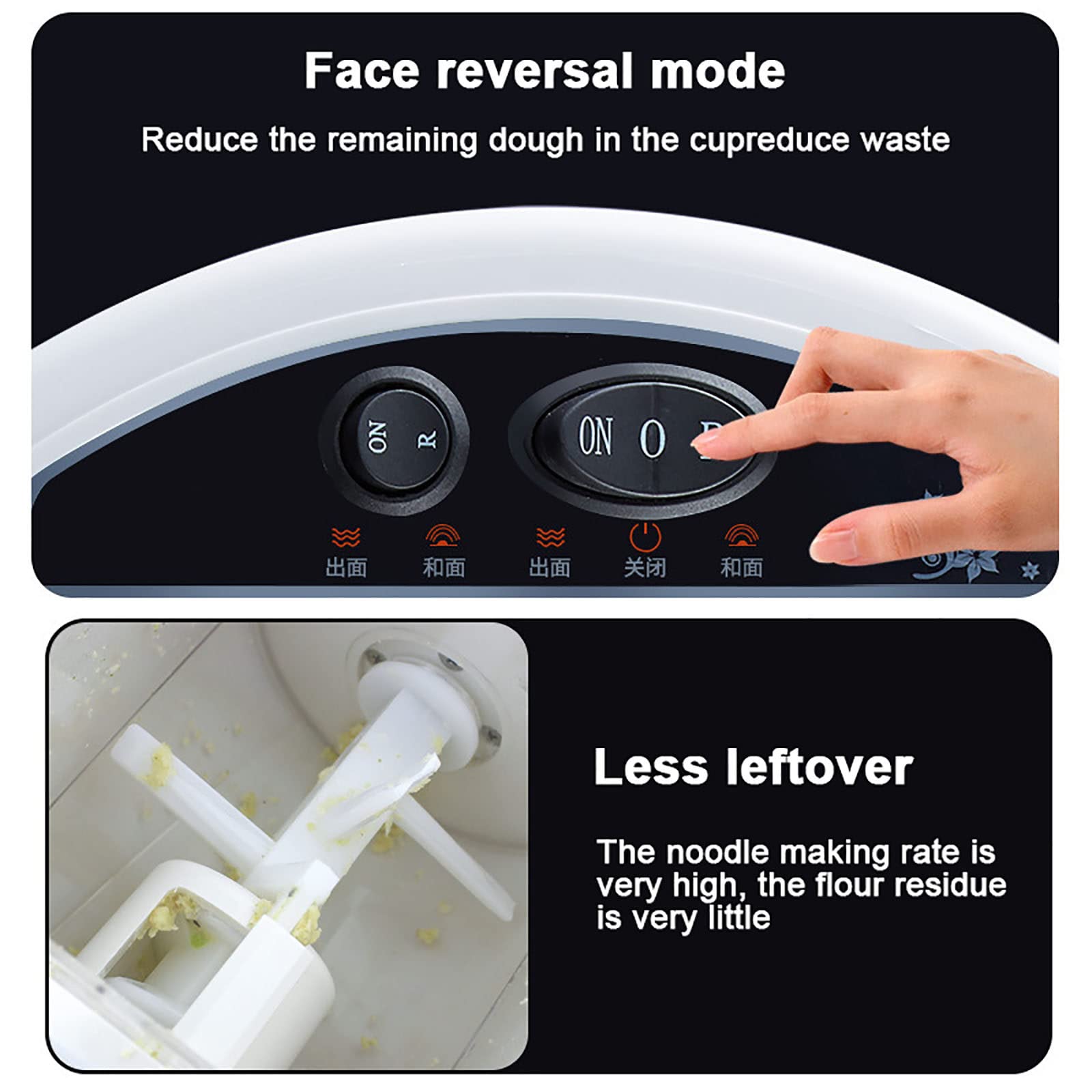 VOYADE MáQuina De Pasta AutomáTica, MáQuina De Fideos EléCtrica DoméStica De 180 W, MáQuina De Prensado De Pasta De 220 V, AlbóNdigas De Verduras De Cuero, 9 Moldes De Fideos