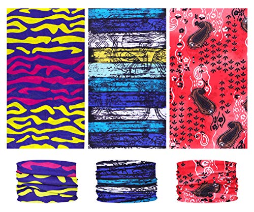 Image of 6PCS Outdoor Magic Headband Elastic Seamless Bandana Scarf UV Resistence Sport Headwear