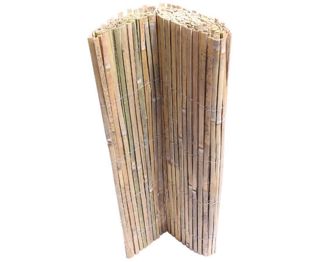 Bambusmatte Sichtschutzmatte "Beach" 90 x 500cm aus gespaltenen Tonkin  Bambusrohren - Bambus Rollzaun aus Split Bambusstben 0,9m x 5m :  Amazon.de: Garten