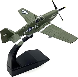 NUOTIE P51-B Mustang (Ding Hao) 1/72 Kit de Modelo de Avião de Metal com Suporte Modelo de Caça em Liga Fundida Coleção de Aeronaves de Avião de Combate da Segunda Guerra Mundial