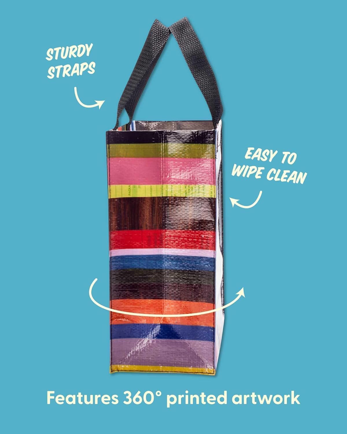 Blue Q Handy Tote Bag - Doggy Bag - Recycled & Reusable Sturdy Canvas Shopping Bag with Quirky Art and Handles, 95% Recycled Material, Ideal for Lunch, Gift, Groceries 10" h x 8.5" w x 4.5" d - Image 5