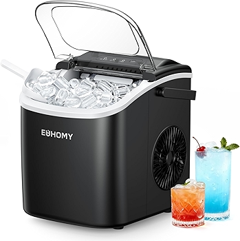 EUHOMY Countertop Ice Maker with Handle