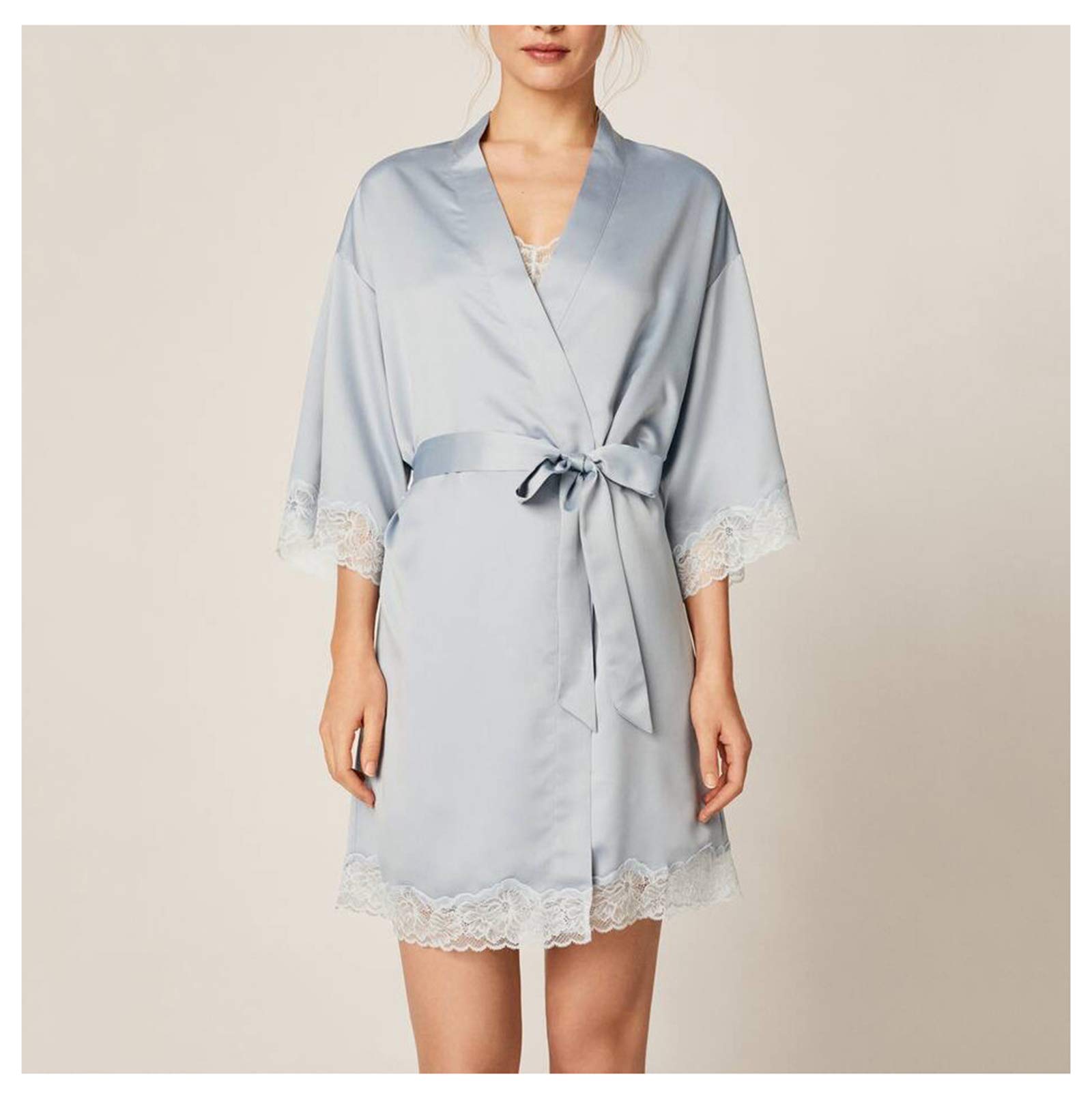 Pyjama pour femme en dentelle bleu m pour des nuits douces et élégantes