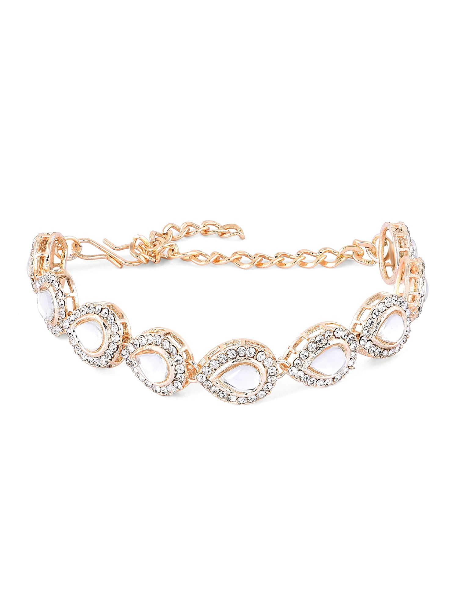 ZAVERI PEARLS Gold Tone Dazzling Kundan & Austrian Diamond Ethnic Bracelet For Women-ZPFK16498 (B0CGHZKLB3) Amazon Price History, Amazon Price Tracker