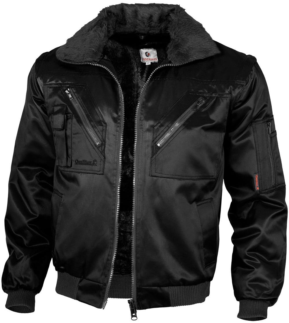 Qualitex - Veste de Pilote 4 en 1 - Col et Manches Réglable Fermetures Éclair YKK Séparables - Plusieurs Couleurs
