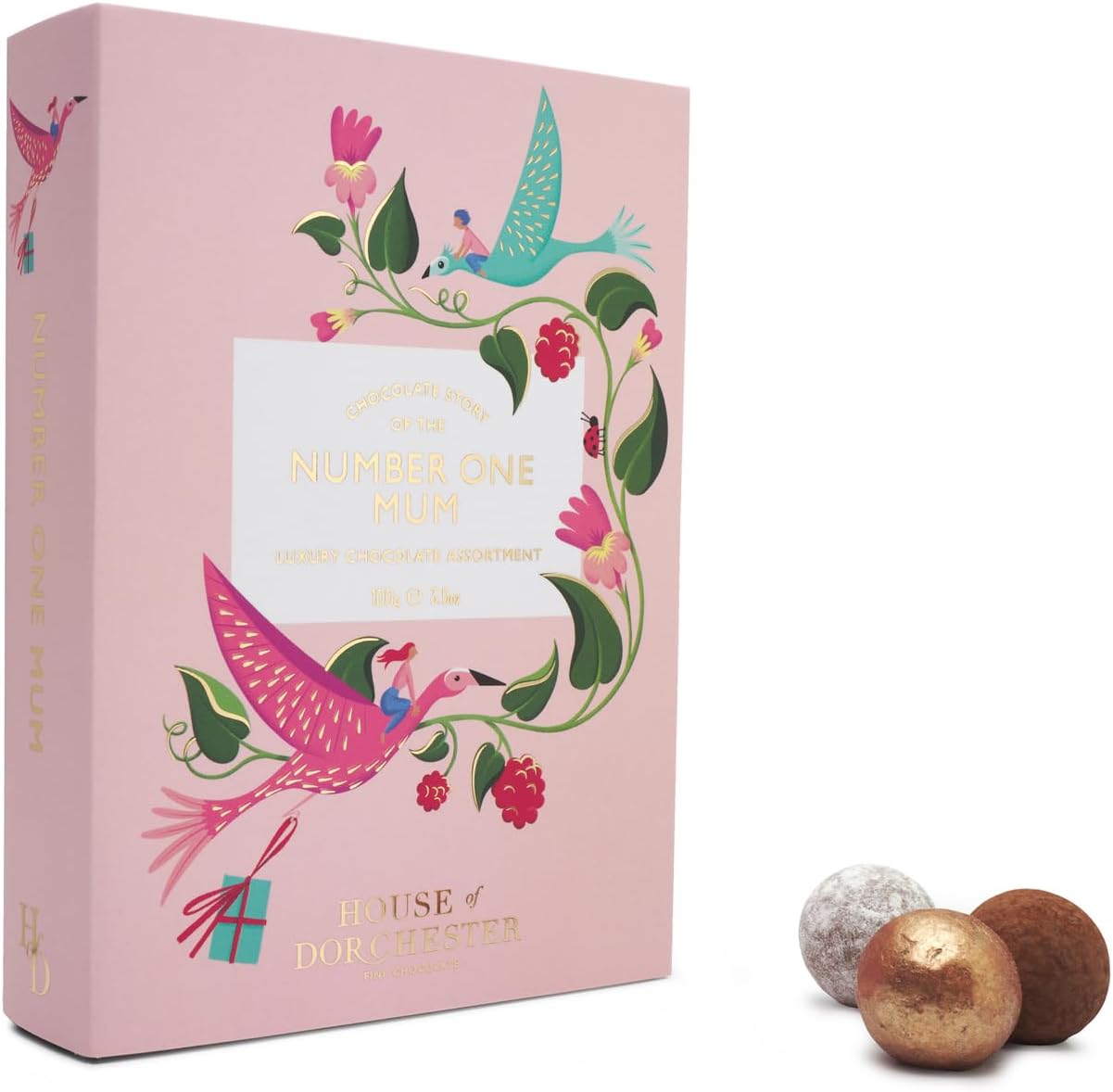 House of Dorchester Library Collection - 8 Choc Message Book Boxes Number One Mum Selection 100g