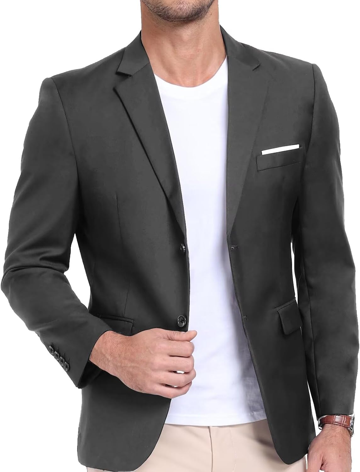 Mens Suit Jacket Slim Fit Blazer for Men Business Suit Blazer Lightweight Casual Sport Coats for Daily Summer Wedding
