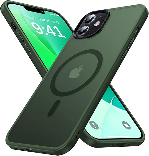 Maozis Funda magnética para iPhone 12iPhone 12 Pro, compatible con MagSafe, protección contra caídas de grado militar, a prueba de golpes,