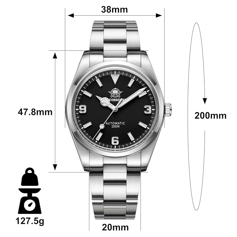 ADDIESDIVE 自動巻腕時計(ハック、手巻機能付) NH35A 39mm Amazon | ADDIESDIVE 自動腕時計 男性用 ステンレススチール