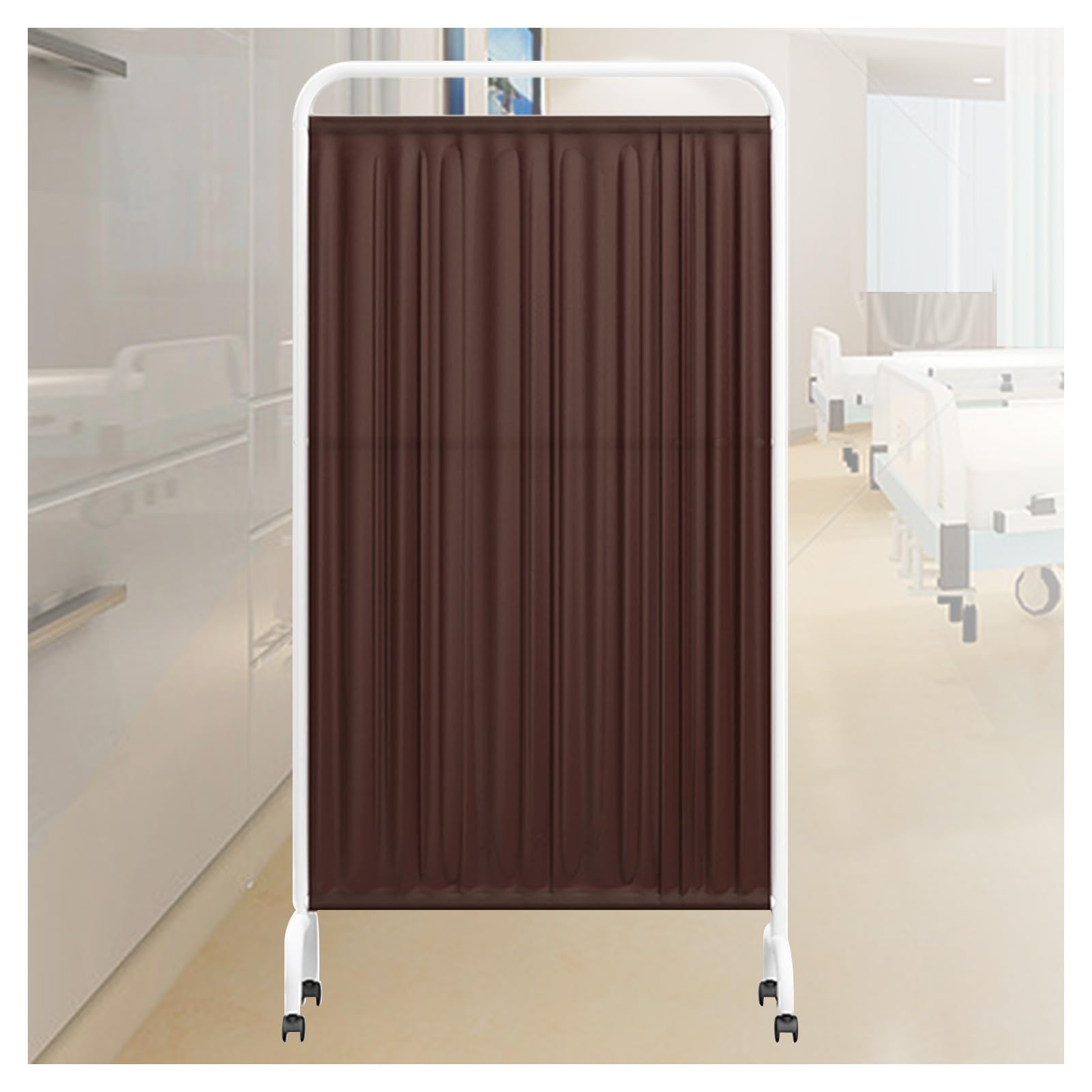 Cloison de séparation mobile à roulettes couleur 6 par 2 panneaux pour bureau et salon