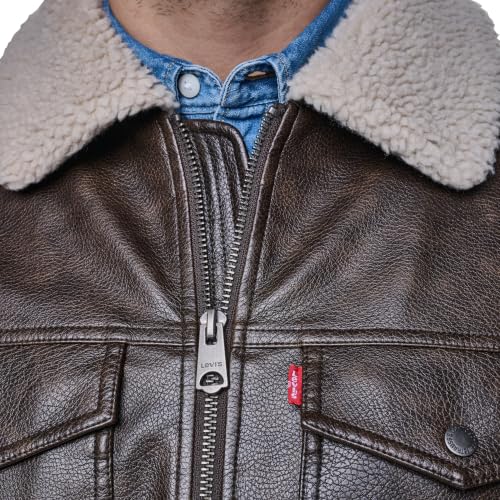 Image of Levi's Men's Faux Leather Oversized Shirt Jacket