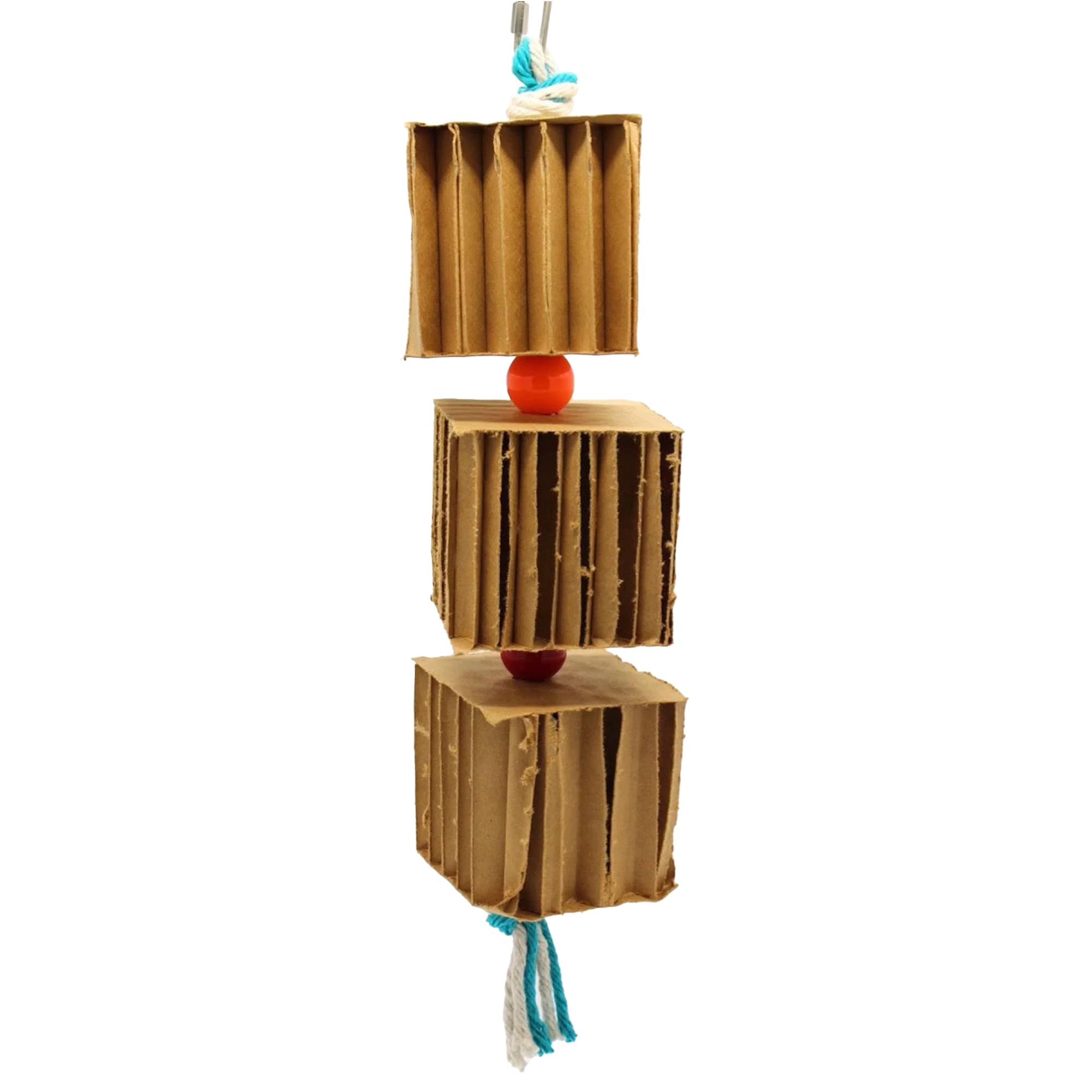 Sweet Feet and Beak Blocks N Knots - Perfect Cage Shredding and Foraging Toy for All Birds - Food Safe Cardboard, Non-Toxic, Easy to Install Cage Accessories