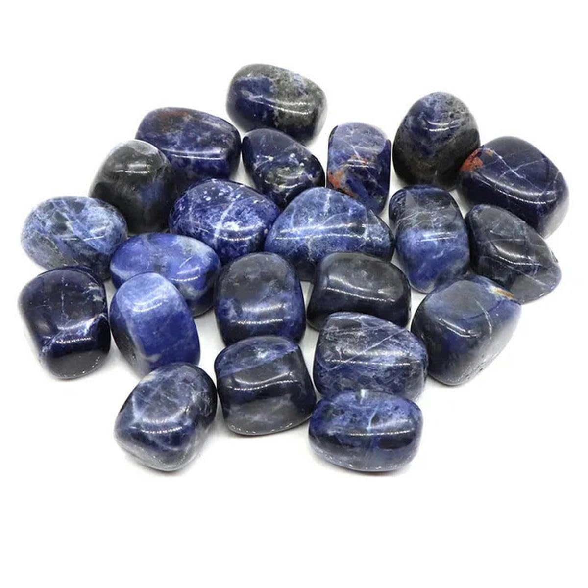 Piedras caídas naturales Mineral a granel Grava Espécimen Cristales curativos Cuarzo Gemas energéticas Mineral Acuario Jardín Hogar Ación-Sodalita azul-200 g