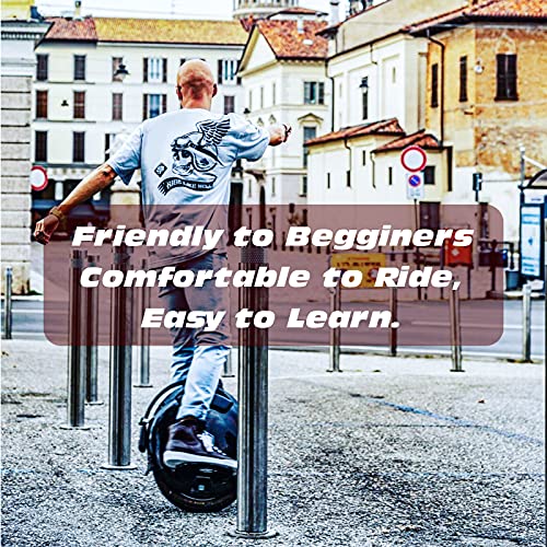 Image of INMOTION V5F Electric Unicycle for Adults - 14 inch Self-Balancing One Wheel EUC with Handlebar, 15.6 MPH Speed, Compact & Slim Design, Beginner-Friendly Electric Monowheel