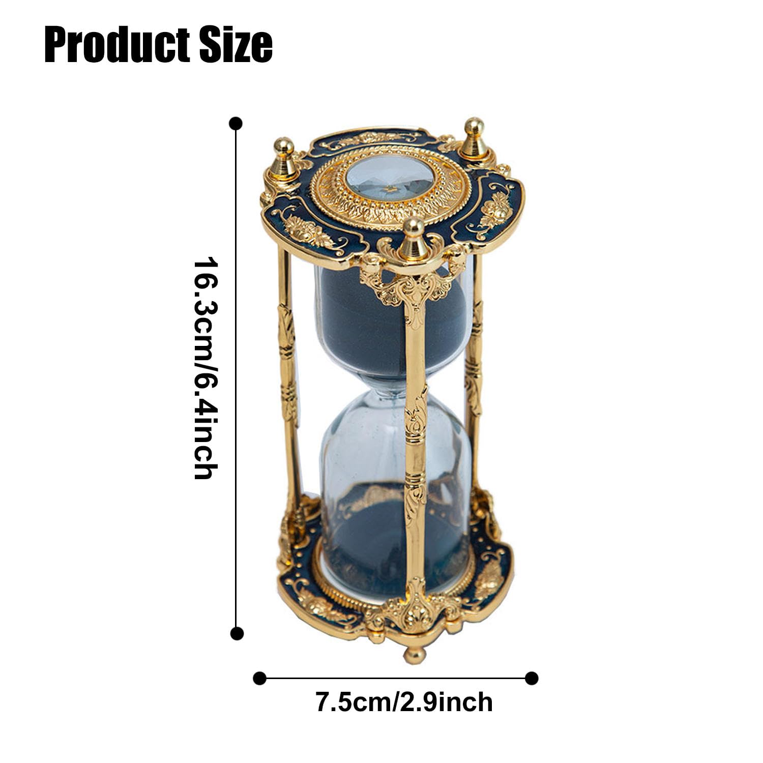RUNLAIKEJI Hourglass Timer 30/60 Minutes,Heart-Shaped Sand Timer Rotating Hourglass 10 6 Inch Metal Giant Hourglass Decorative Hourglass Suitable For Kitchen Office Desk Bedroom（pink Purple