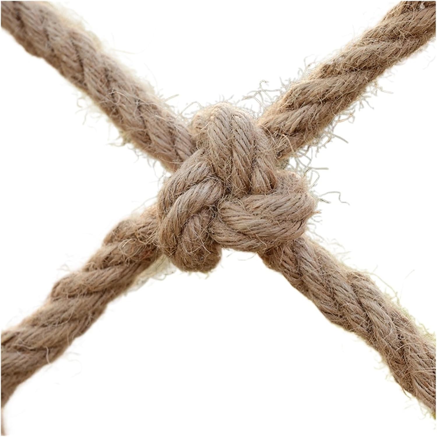 2mX4m Child Safety Climbing Net Hand Made Jute Rope Stair Protective Fencing Mesh Home Decoration Ceiling Plant Support