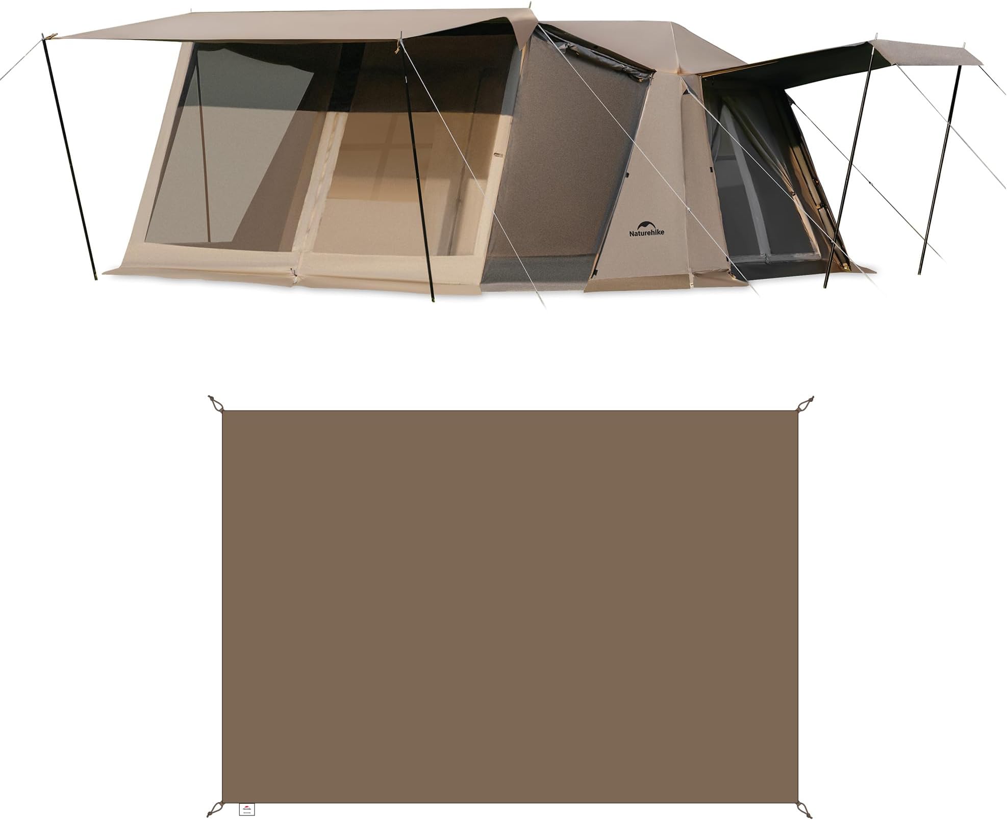 Naturehike Village 8 Person Tent with Porch and The Footprint
