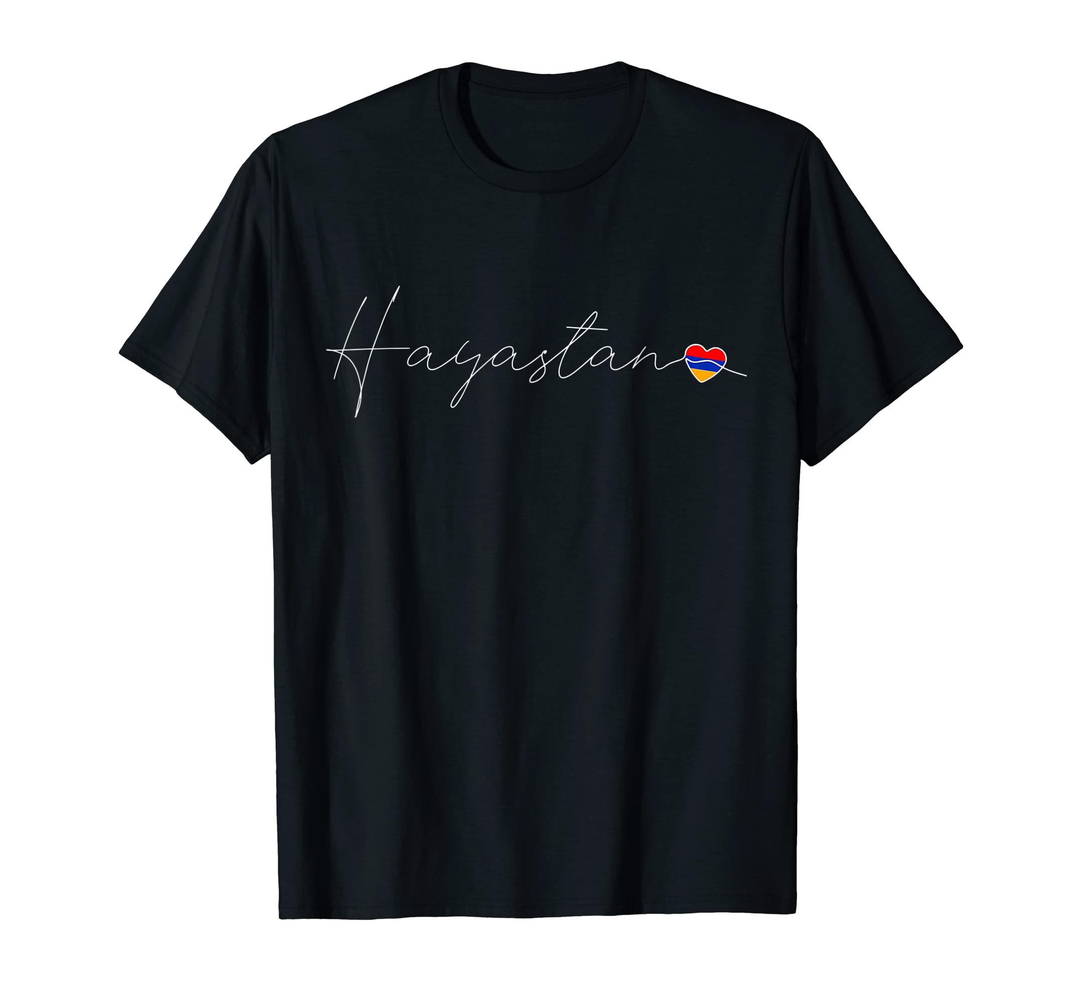 Hayastan Simple Love Armenian Flag Heart on Armenia T-Shirt