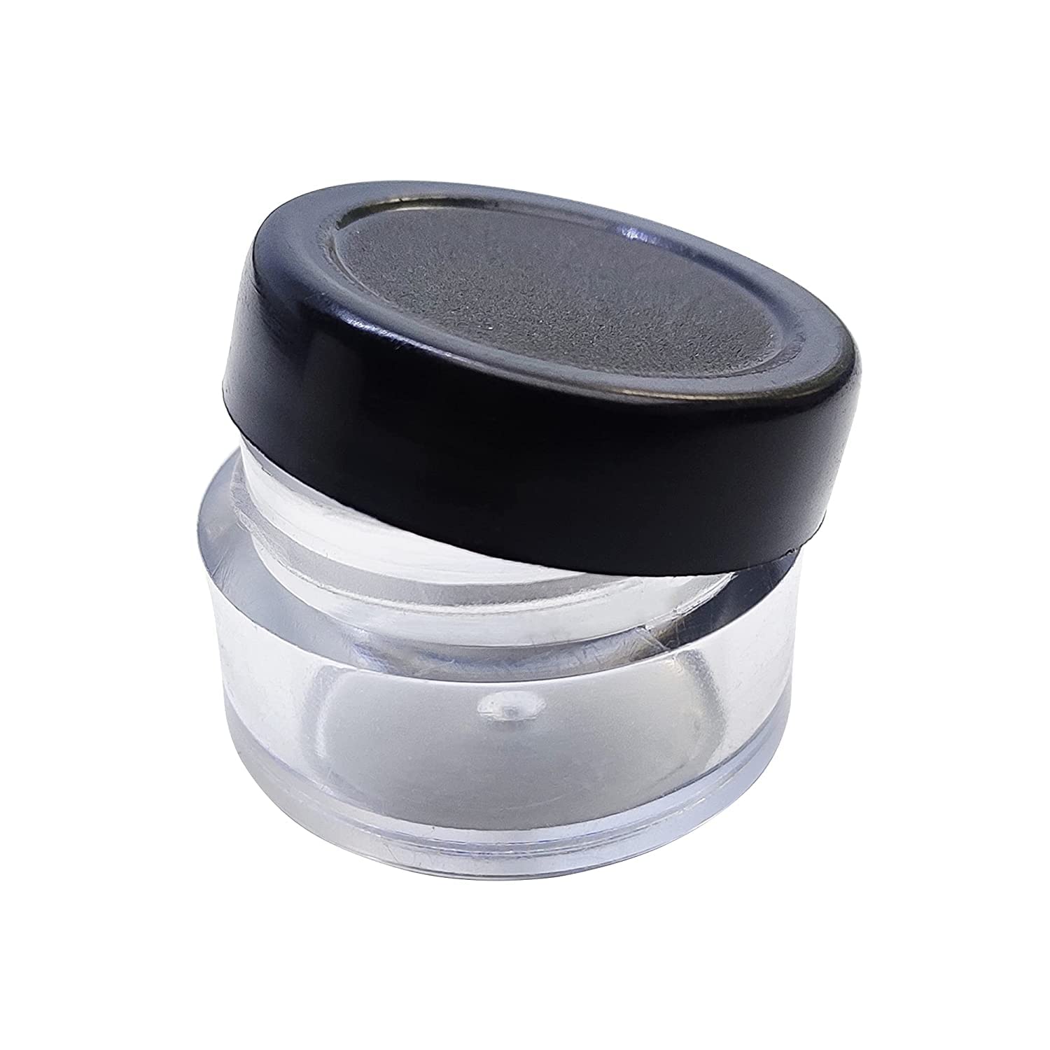 Hunky Dory Acrylic 15gram Royal Black Cap Glass Transparent Cosmetics Shan Jar Container for Creams,Lip Balm, Body Butter, Essential oil, Eyeshadow, Makeup Use(Pack of 1)-picture-45