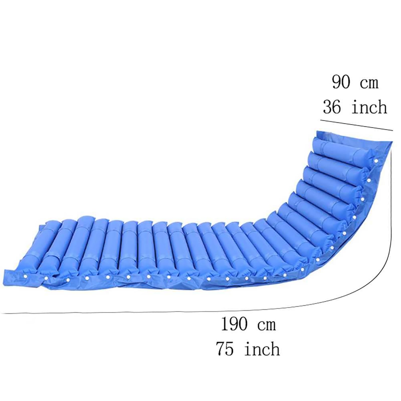 Materasso Antidecubito, Materasso Antidecubito A Pressione Alternata 22 Tubi con Pompa A Pressione Silenziosa per Sedia A Rotelle, Sedia da Ufficio, Auto,Blue