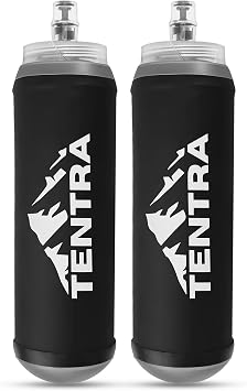 2x Soft Flask 500ml | Running, Hiking, Cycling Water Bottle | Collapsible, Leakproof, Lightweight