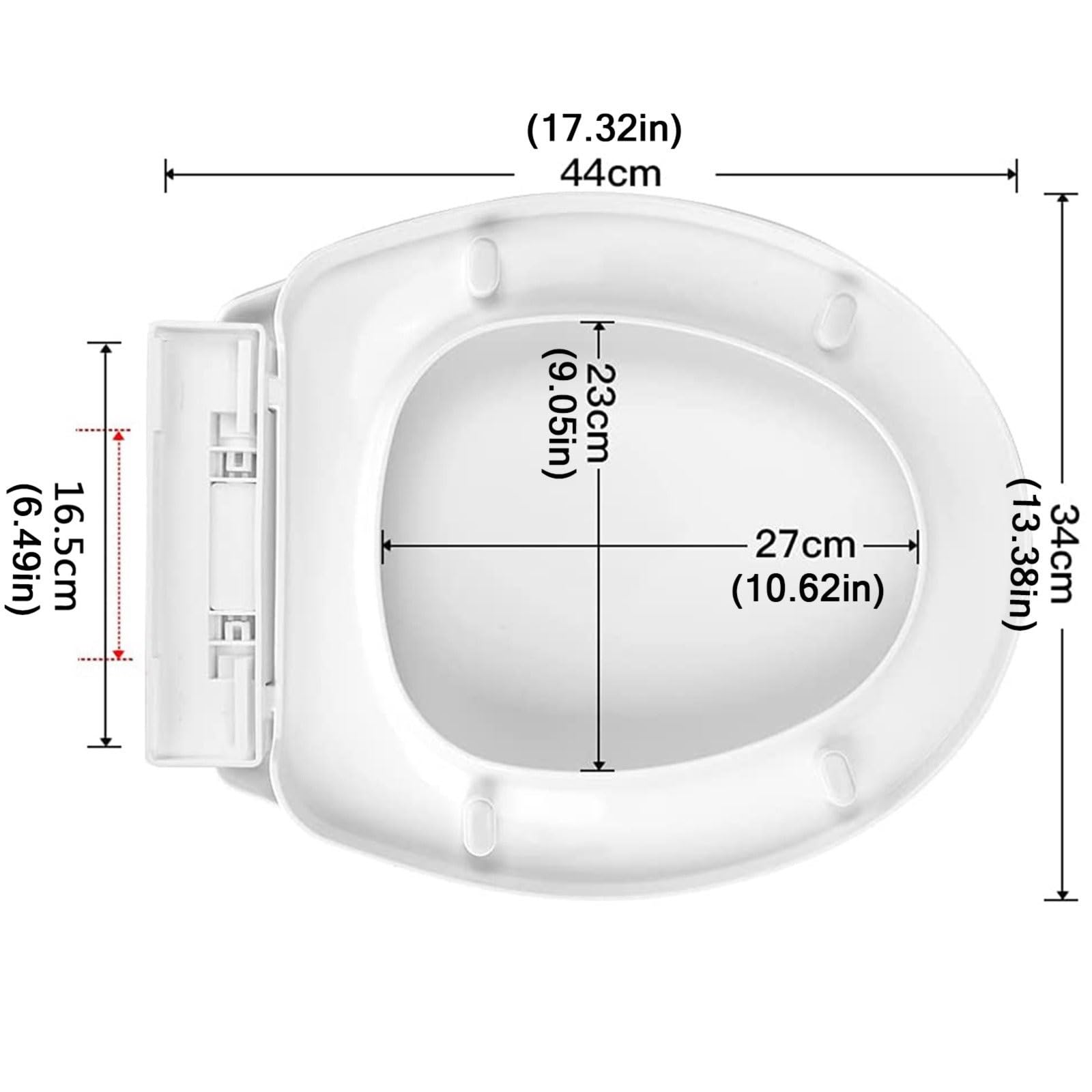 Tapa de Inodoro con Cierre Lento, Tapa WC, PP Grueso, Tapadera WC, Asiento Inodoro(Beige)