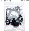 Micrófono de solapa portátil Akingdleo 2 piezas, audio de 3.5mm compatible con amplificadores de voz S6 auxiliar 5