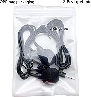 Vista 2 de Akingdleo 2 unids micrófono portátil de solapa 0.138 in audio compatible con amplificadores de voz S6