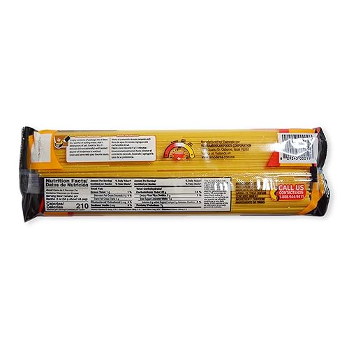 Miniatura 10 de La Moderna Pasta espagueti, fideos, trigo duro, proteínas, fibra, vitaminas, 16 onzas, paquete de 20