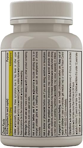 Miniatura 2 de MedPlus Medicina para aliviar la alergia, 25 mg, 1000 tabletas | Difenhidramina Hcl | Antihistamínico | Alivio para alergias en interiores y