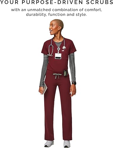 Miniatura 6 de FIGS Livingston - Pantalones médicos básicos para mujer, cintura de yoga, 2 bolsillos, ajuste clásico de pierna recta