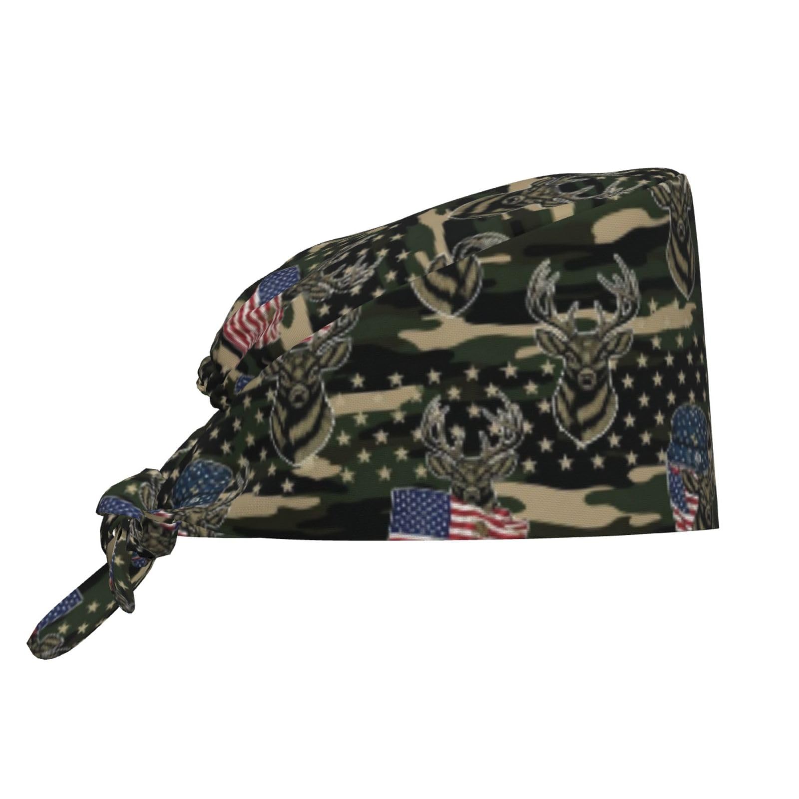 KATVEESC Women Men Working Cap Adjustable Tie Sweatban Bouffant Tie Back Hat