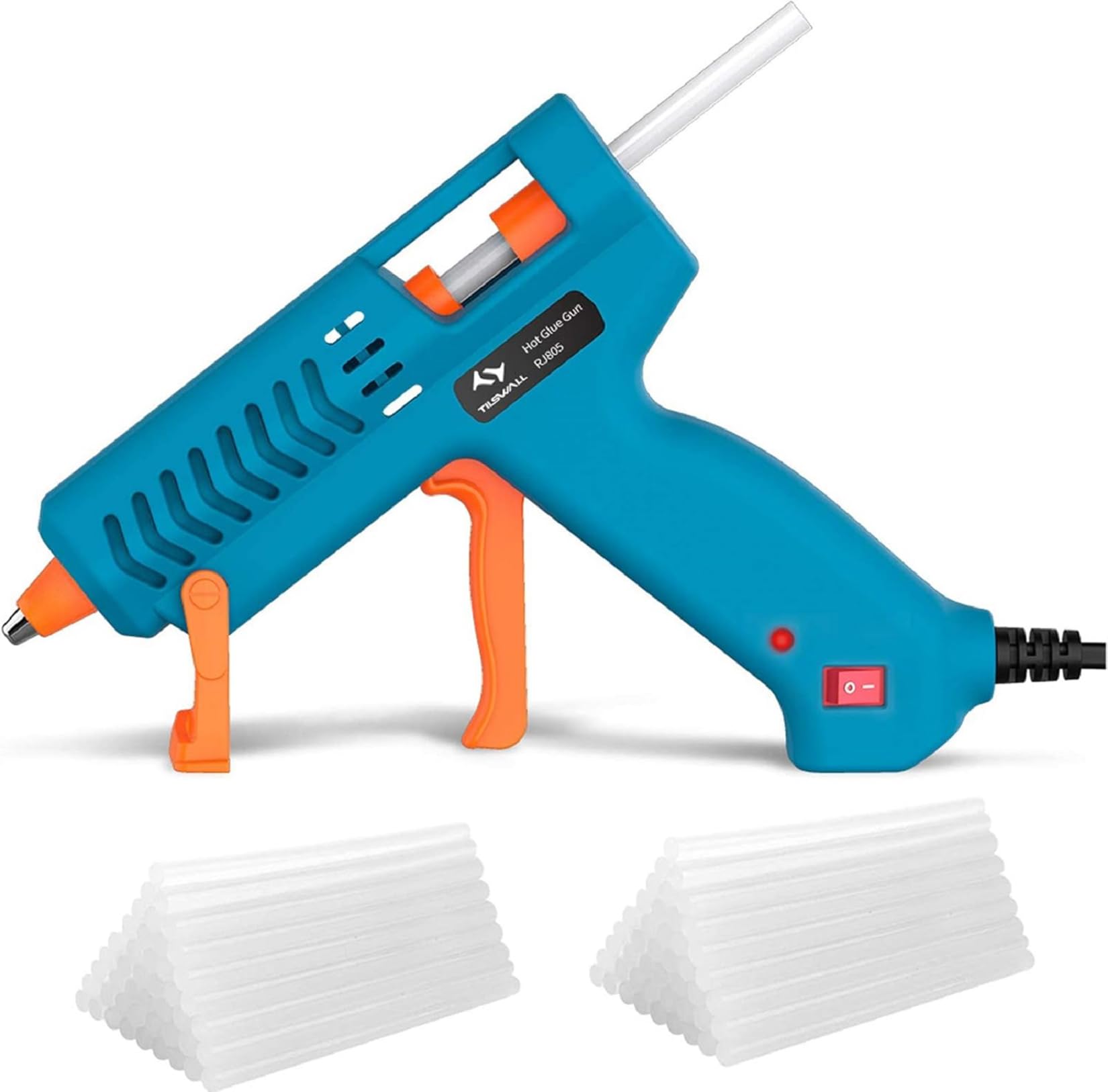 Tilswall Heißklebepistole 50W mit 75 Stück Klebesticks