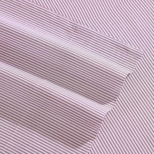 Image of Tommy Hilfiger - Full Size Sheets Set, Crisp & Tailored Cooling Sheets w /a Naturally Smooth Cotton Percale Lightweight Feel - Bed Sheets w /Matching Pillowcases & Fitted Sheet (Ithaca Stripe Red)