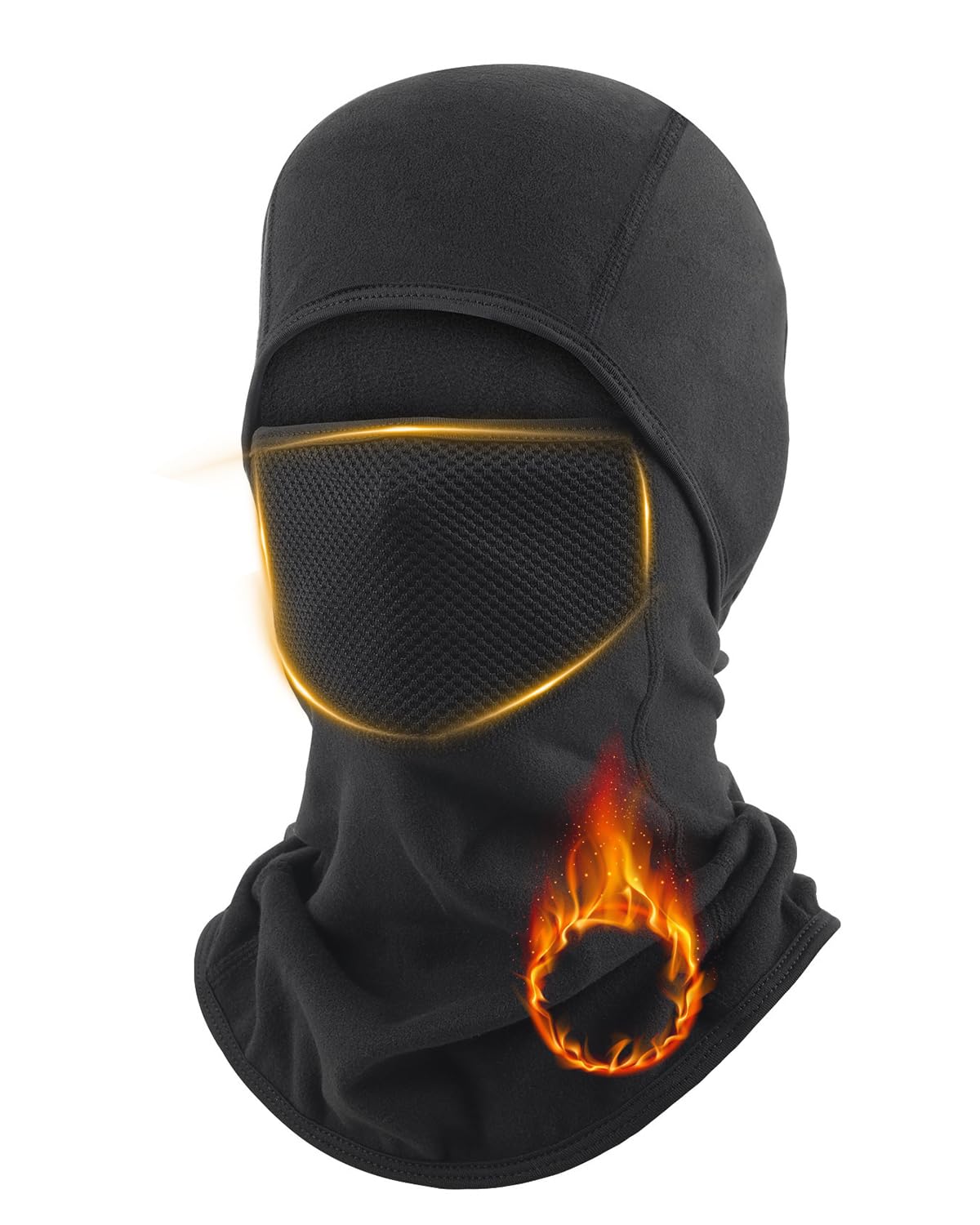 Breathable Winter Balaclava Ski Mask Black Thermal Fack Masks for Men Women Cold Weather Gear for Outdoor Work